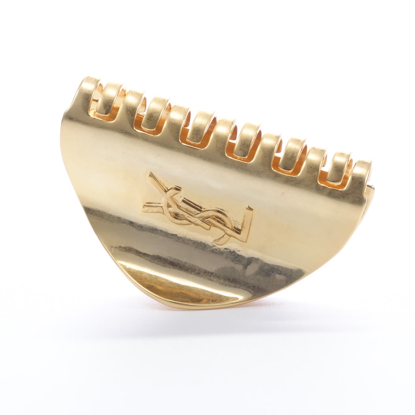 Saint Laurent YSL Gold Tone Hair Clip